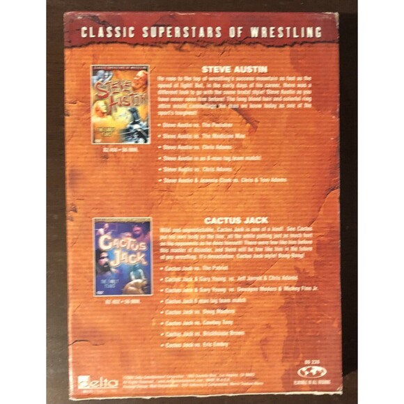 Steve Austin / Cactus Jack The Early Years Wrestling DVD, 2004, 2 Disc Set - Picture 2 of 8